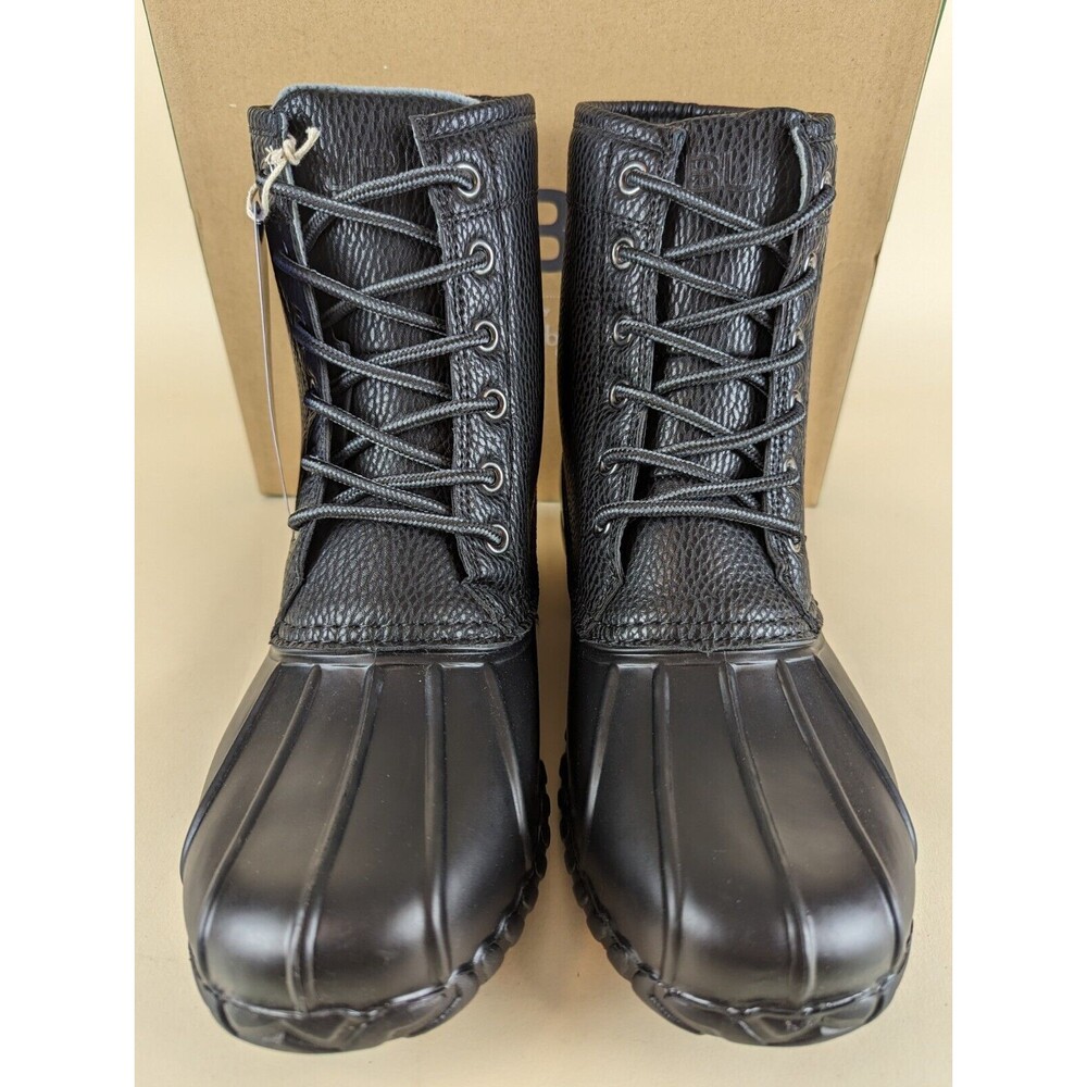 JBU Maine Waterproof Duck Boots Mens 13 M Black Faux Fur Lined Lace Up Shoes NWB - Picture 7 of 15